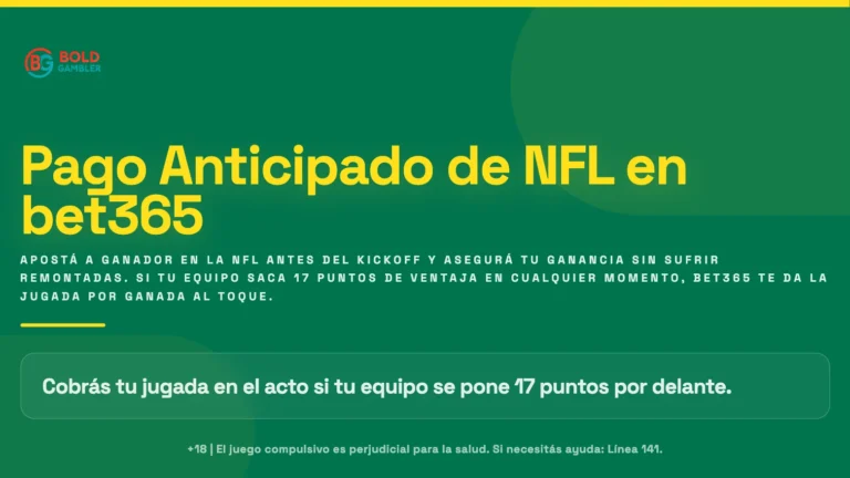 Pago Anticipado Bet365 en la NFL – Guía