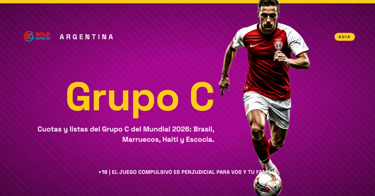 Cuotas de apuestas del Grupo C del Mundial 2026 con los equipos de Brasil, Marreuco, Haití y Escocia.