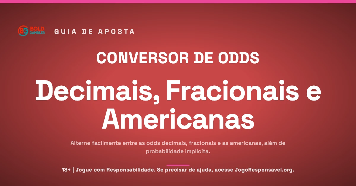 Banner técnico sobre a ferramenta de conversão de odds, demonstrando a capacidade de transformar formatos de apostas e exibir a probabilidade implícita de cada cotação.