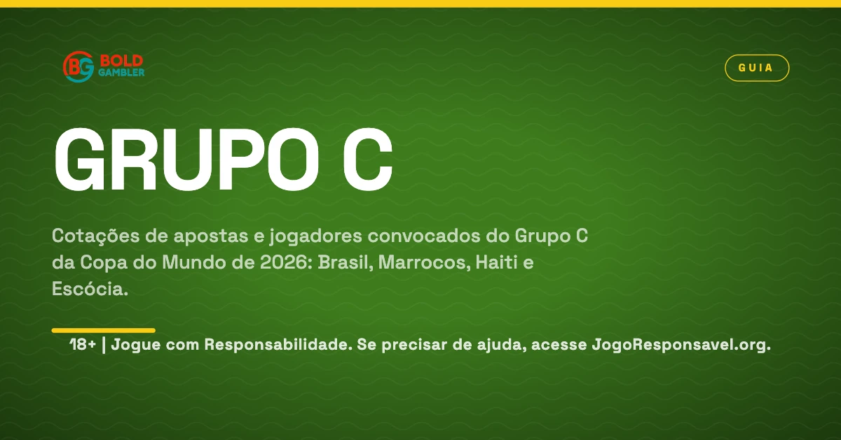 Odds e elencos do Grupo C da Copa do Mundo de 2026: Brasil, Marrocos, Haiti e Escócia.
