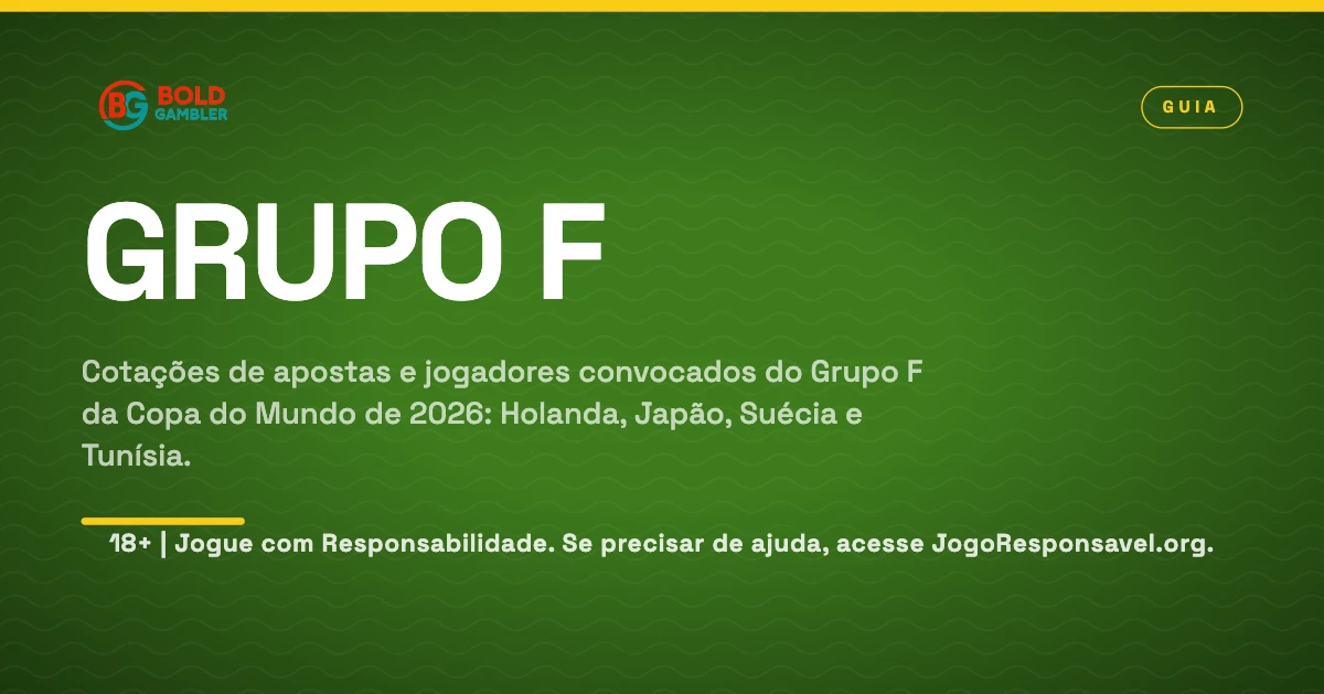 Odds e elencos do Grupo F da Copa do Mundo de 2026: Holanda, Japão, Suécia e Tunísia.