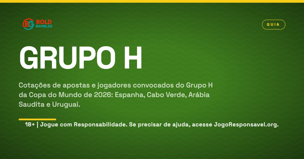 Odds e elencos do Grupo H da Copa do Mundo de 2026: Espanha, Cabo Verde, Arábia Saudita e Uruguai.