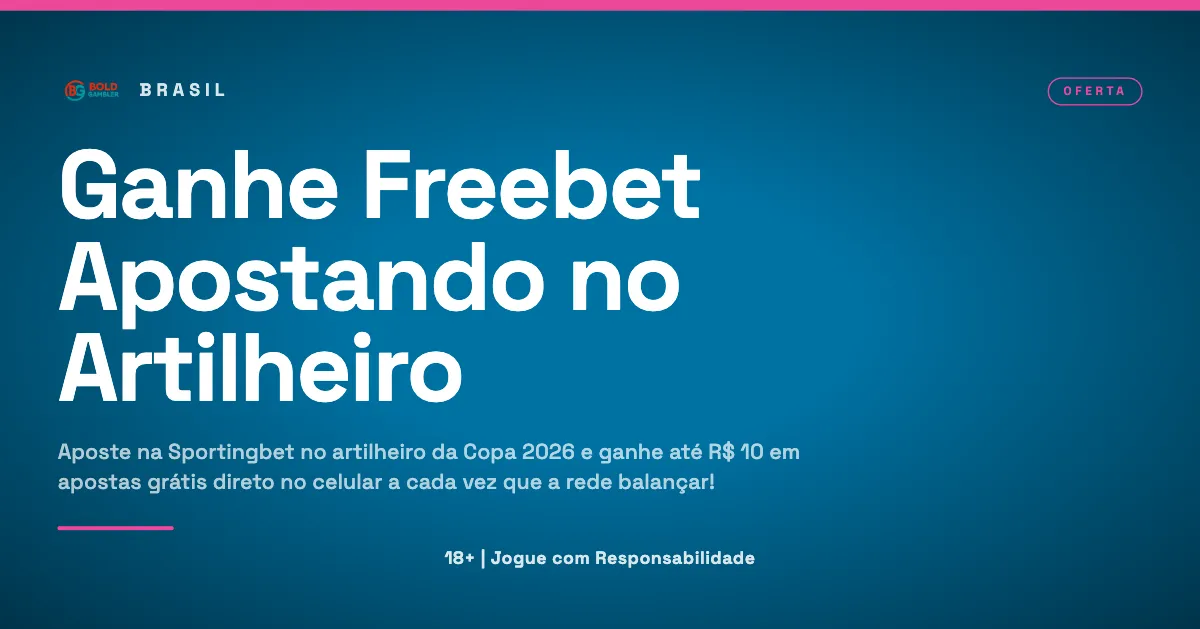 Banner promocional destacando a oferta da Sportingbet para palpites no maior goleador do Mundial.