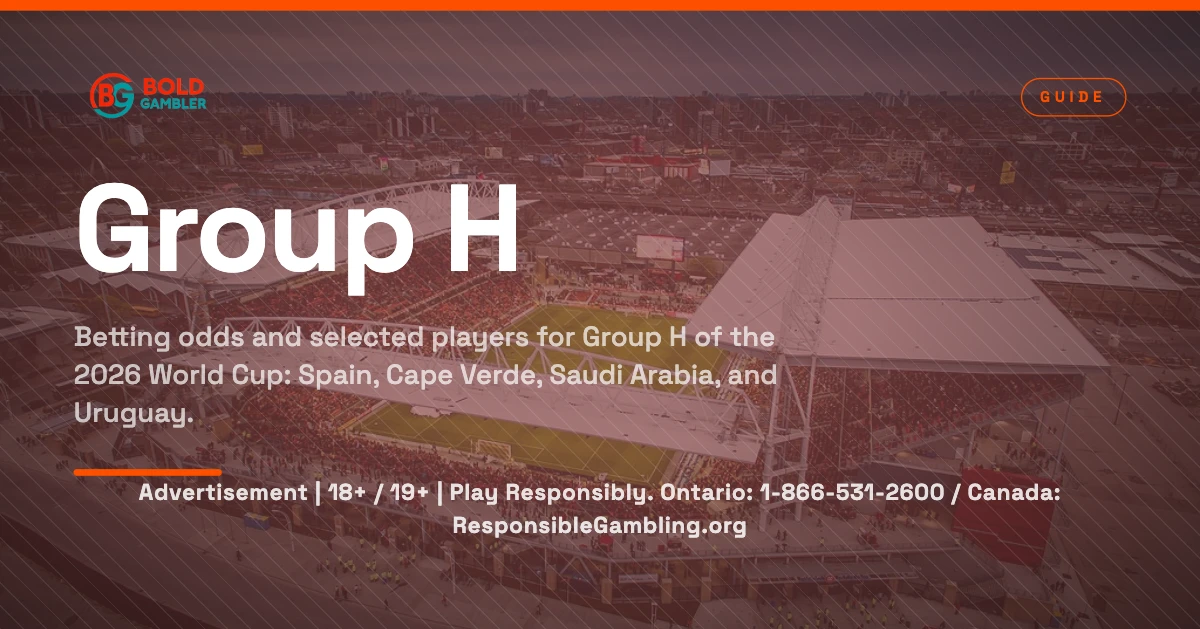 2026 World Cup Group H odds and squads: Spain, Cape Verde, Saudi Arabia, and Uruguay.