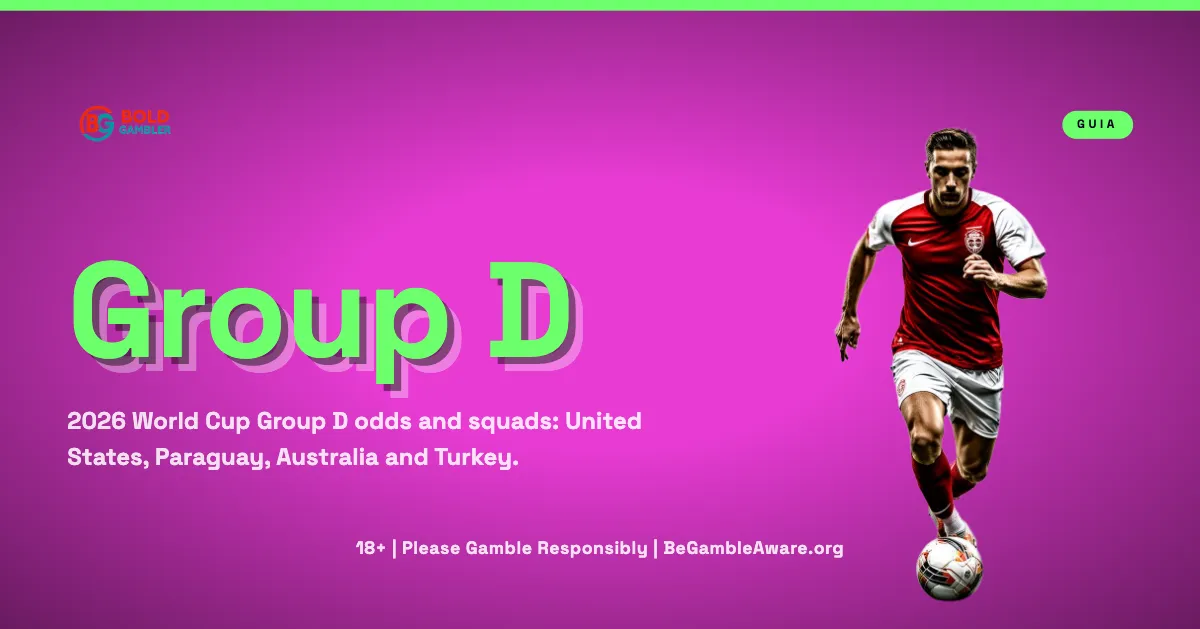 Odds and teams for Group D of the 2026 World Cup: United States, Paraguay, Australia and Turkey.