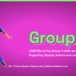 Odds and teams for Group J of the 2026 World Cup: Argentina, Algeria, Austria and Jordan.