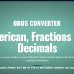 Odds converter and payout calculator for sports betting that translates fractional, decimal, and American formats while computing potential returns.