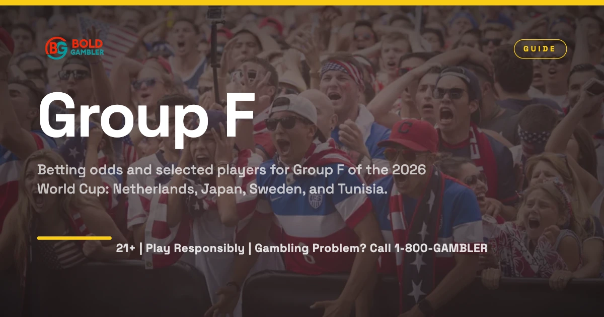 2026 World Cup Group F odds and squads: Netherlands, Japan, Sweden, and Tunisia.